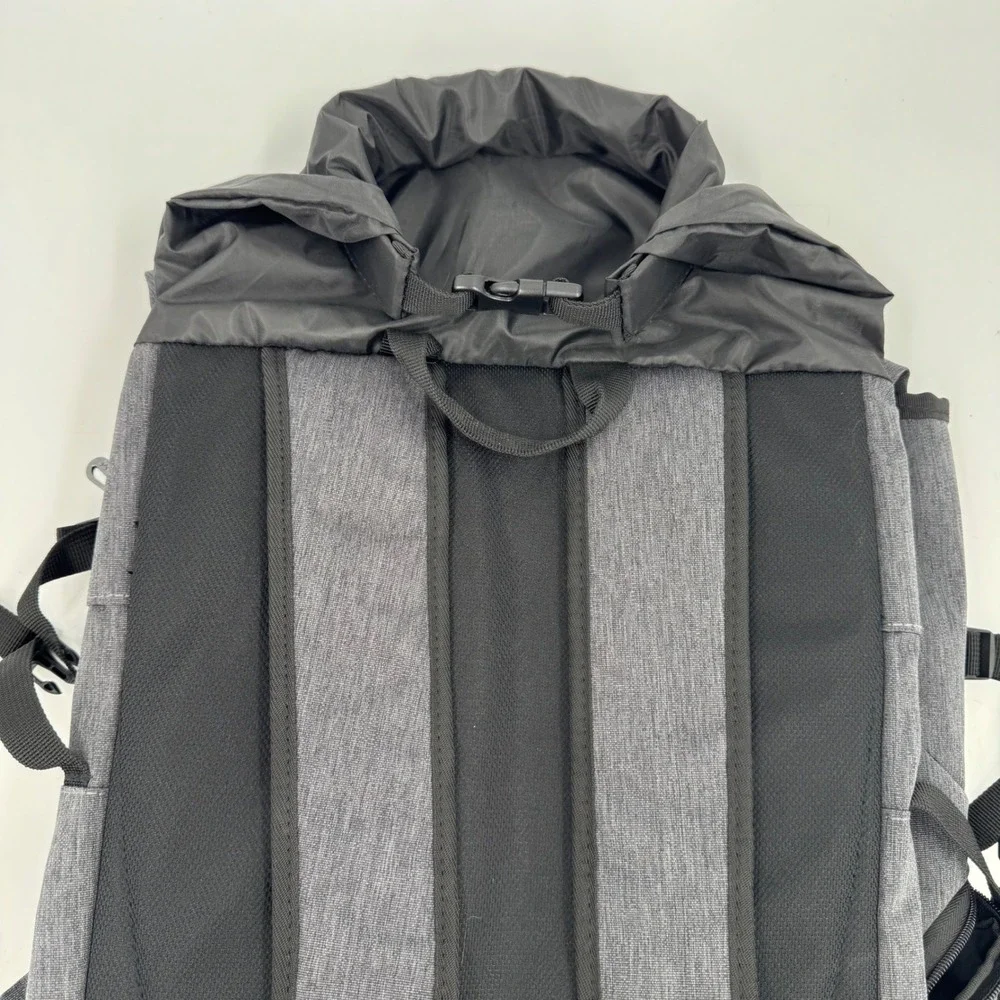 Yonex Dark Grey Roll Top Backpack Bag Sports Travel‎ Rucksack Badminton